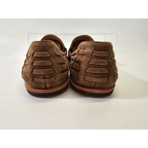 Men\'s 13 Nisolo Huarache Sandals Slip-On Comfort Woven Leather‎ Slides Brown EUC main image 11